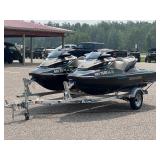 PAIR OF 2016 SEADOO GTX 300 PWC AND 2016 TRITON TRAILER