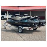 PAIR OF 2016 SEADOO GTX 300 PWC AND 2016 TRITON TRAILER