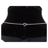 .925 Sterling Silver White Agate Pendant Necklace .925 Sterling Silver White Agate Pendant Necklace