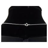 .925 Sterling Silver Infinity Crystal Heart Pendant Necklace .925 Sterling Silver Infinity Crystal Heart Pendant Necklace
