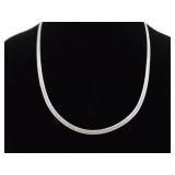 .925 Sterling Silver Wider Etched Herringbone 24" Necklace .925 Sterling Silver Wider Etched Herringbone 24" Necklace