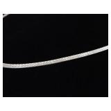 .925 Sterling Silver Wider Etched Herringbone 24" Necklace .925 Sterling Silver Wider Etched Herringbone 24" Necklace
