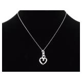 .925 Sterling Silver Stacked Hearts Pendant Necklace .925 Sterling Silver Stacked Hearts Pendant Necklace