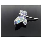 .925 Sterling Silver Inlayed Mother of Pearl Dragonfly Brooch .925 Sterling Silver Inlayed Mother of Pearl Dragonfly Brooch