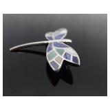 .925 Sterling Silver Inlayed Mother of Pearl Dragonfly Brooch .925 Sterling Silver Inlayed Mother of Pearl Dragonfly Brooch