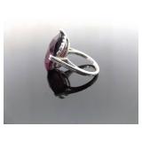.925 Sterling Silver Amethyst Cocktail Ring Size 6.5 .925 Sterling Silver Amethyst Cocktail Ring Size 6.5