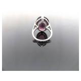 .925 Sterling Silver Amethyst Cocktail Ring Size 6.5 .925 Sterling Silver Amethyst Cocktail Ring Size 6.5