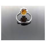 .925 Sterling Silver Dichroic Cotton Candy Glass Cabochon Thumb Ring Size 13.5 .925 Sterling Silver Dichroic Cotton Candy Glass Cabochon Thumb Ring Size 13.5