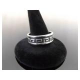 .925 Sterling Silver Greek Key Ring Size 6.2 .925 Sterling Silver Greek Key Ring Size 6.2