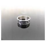 .925 Sterling Silver Greek Key Ring Size 6.2 .925 Sterling Silver Greek Key Ring Size 6.2