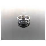 .925 Sterling Silver Greek Key Ring Size 6.2 .925 Sterling Silver Greek Key Ring Size 6.2
