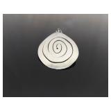 .925 Sterling Silver Spiral Shield Dangle Hook Earrings .925 Sterling Silver Spiral Shield Dangle Hook Earrings