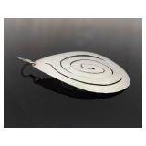 .925 Sterling Silver Spiral Shield Dangle Hook Earrings .925 Sterling Silver Spiral Shield Dangle Hook Earrings