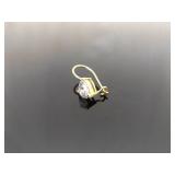 .925 Sterling Silver Heart Crystal Vermeil Hook Latch Earrings .925 Sterling Silver Heart Crystal Vermeil Hook Latch Earrings