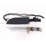 3 NEW LARGER Fixed Blade Bowie Knives in Sheaths 3 NEW LARGER Fixed Blade Bowie Knives in Sheaths