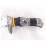 3 NEW LARGER Fixed Blade Bowie Knives in Sheaths 3 NEW LARGER Fixed Blade Bowie Knives in Sheaths