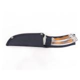 3 NEW LARGER Fixed Blade Bowie Knives in Sheaths 3 NEW LARGER Fixed Blade Bowie Knives in Sheaths