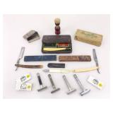 Lot of Antique and Vintage Straight Razors, Gillette Razors, Blades, etc. Lot of Antique and Vintage Straight Razors, Gillette Razors, Blades, etc.