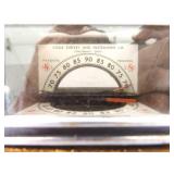 Vintage Surveys Aqua Instrument In Original Leather Case Vintage Surveys Aqua Instrument In Original Leather Case