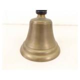 Antique Wood Handled Brass School Bell Antique Wood Handled Brass School Bell