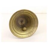 Antique Wood Handled Brass School Bell Antique Wood Handled Brass School Bell