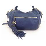Authentic Michael Kors Navy Pebble Leather Tassel Crossbody Bag/Purse Authentic Michael Kors Navy Pebble Leather Tassel Crossbody Bag/Purse