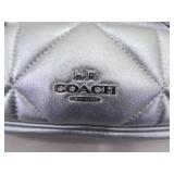 Authentic COACH Elias Belt Bag with Puffy Diamond Quilting in a Silver Metallic Finish Authentic COACH Elias Belt Bag with Puffy Diamond Quilting in a Silver Metallic Finish