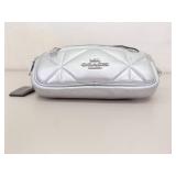 Authentic COACH Elias Belt Bag with Puffy Diamond Quilting in a Silver Metallic Finish Authentic COACH Elias Belt Bag with Puffy Diamond Quilting in a Silver Metallic Finish