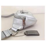 Authentic COACH Elias Belt Bag with Puffy Diamond Quilting in a Silver Metallic Finish Authentic COACH Elias Belt Bag with Puffy Diamond Quilting in a Silver Metallic Finish