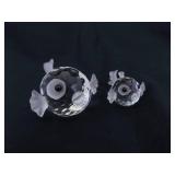 Lot of 2 AS NEW Swarovski Crystal Puffer Fish Figurines Lot of 2 AS NEW Swarovski Crystal Puffer Fish Figurines