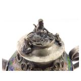 Lot of Antique Stone Teapots, Bamboo Umbrella, and Other Asian Decor Lot of Antique Stone Teapots, Bamboo Umbrella, and Other Asian Decor