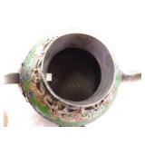 Lot of Antique Stone Teapots, Bamboo Umbrella, and Other Asian Decor Lot of Antique Stone Teapots, Bamboo Umbrella, and Other Asian Decor