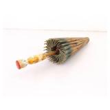 Lot of Antique Stone Teapots, Bamboo Umbrella, and Other Asian Decor Lot of Antique Stone Teapots, Bamboo Umbrella, and Other Asian Decor