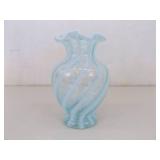 3 Vintage Fenton Vases and Basket 3 Vintage Fenton Vases and Basket