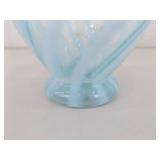 3 Vintage Fenton Vases and Basket 3 Vintage Fenton Vases and Basket