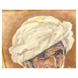 Wood Framed Oil on Canvas of an Indigenous Man by Artist J. Lee Wood Framed Oil on Canvas of an Indigenous Man by Artist J. Lee
