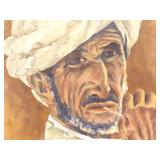 Wood Framed Oil on Canvas of an Indigenous Man by Artist J. Lee Wood Framed Oil on Canvas of an Indigenous Man by Artist J. Lee
