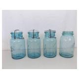 Lot of 10 Antique Ball Mason Jars, Some w/Lids Lot of 10 Antique Ball Mason Jars, Some w/Lids