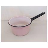 RARE PINK Vintage Enamel Double Boiler Pot RARE PINK Vintage Enamel Double Boiler Pot