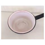 RARE PINK Vintage Enamel Double Boiler Pot RARE PINK Vintage Enamel Double Boiler Pot