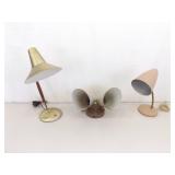 Lot of 3 Mid Century Modern Lighting Fixtures and Desk Lamp Lot of 3 Mid Century Modern Lighting Fixtures and Desk Lamp