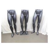 Lot of 3 - 44" Waist Mannequins w/One On a Stand Lot of 3 - 44" Waist Mannequins w/One On a Stand