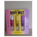 NUTRIUS BODY MIST SPRAY 3PK. NUTRIUS BODY MIST SPRAY 3PK.