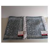 (2) MAINSTAYS VINTAGE TEAL RUNNERS (2) MAINSTAYS VINTAGE TEAL RUNNERS