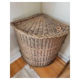 Large Wicker Hamper Corner Basket
