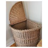 Large Wicker Hamper Corner Basket