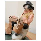 Old Cow Poke Clay Putty Statue by Joan Ryoberg