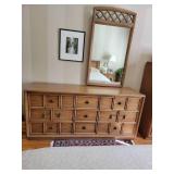 MCM Drexel Heritage Collage Collection 9 Drawer Dresser with Mirror