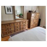 MCM Drexel Heritage Collage Collection 9 Drawer Dresser with Mirror