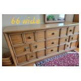 MCM Drexel Heritage Collage Collection 9 Drawer Dresser with Mirror